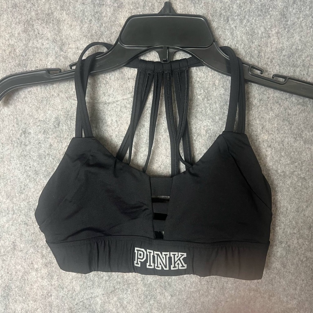 Victoria's Secret Pink Ultimate size‎ xs black strappy sports athletic bra